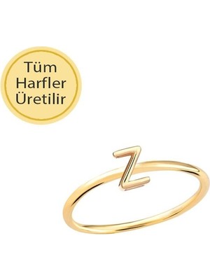 Engingold 14 Ayar Altın Z Harfli Yüzük