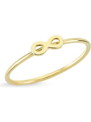 Engingold 14 Ayar Altın Sade Sonsuzluk Yüzük