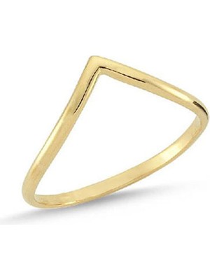 Engingold 14 Ayar Altın V Eklem Tel Yüzük