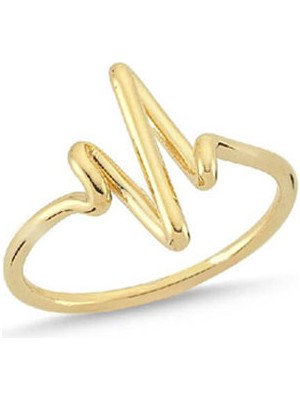 Engingold 14 Ayar Altın Kalp Ritmi Yüzük