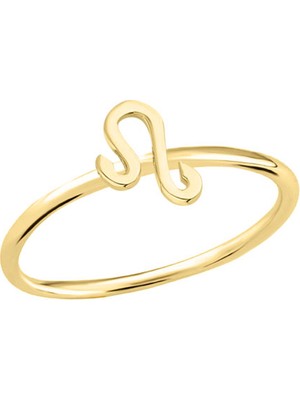 Engingold 14 Ayar Altın Aslan Burç Yüzük