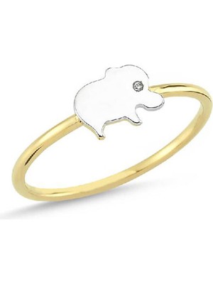 Engingold 14 Ayar Altın Fil Figürlü Yüzük
