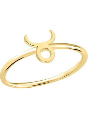 Engingold 14 Ayar Altın Boğa Burç Yüzük