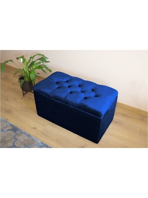 AldaGelsin Lüks Kapitoneli Sandıklı Puf 80 cm