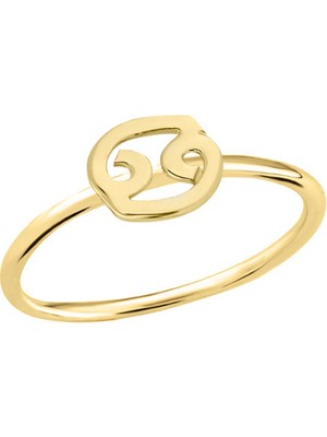 Engingold 14 Ayar Altın Yengeç Burç Yüzük