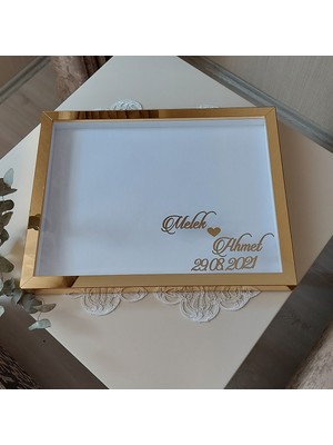 Verda Çerçeve 30X40 cm Yeni Trend Gold Pleksi Kaplı Çerçeve! Gül Kutusu!yatay Model