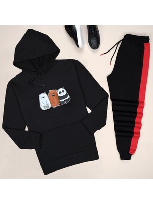 Trendypassion Siyah Panda Eşofman Takımı
