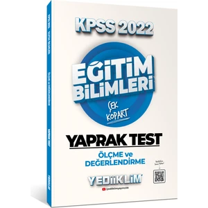 Yediiklim Yayınları 2022 KPSS Eğitim Bilimleri Ölçme ve Değerlendirme Çek Kopart Yaprak Test