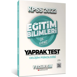 Yediiklim Yayınları 2022 KPSS Eğitim Bilimleri Gelişim Psikolojisi Çek Kopart Yaprak Test