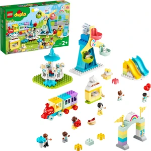 DUPLO®  Lunapark 10956 - 2 Yaş ve Üzeri Çocuklar İçin Tren; Dönmedolap; Atlıkarınca İçeren Eğitici Oyuncak Yapım Seti (95 Parça)