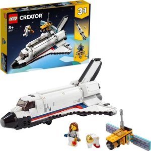 LEGO® Creator 3#ü 1 Arada Uzay Mekiği Macerası 31117 Yapım Seti; Roketleri ve Yaratıcı Eğlenceyi Seven Çocuklar İçin Havalı Oyuncaklar (486 Parça)