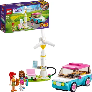 Friends Olivia'nın Elektrikli Arabası 41443 - 6 Yaş ve Üzeri Çocuklar için Şarj İstasyonu; Oyuncak Rüzgar Türbini ve Güneş Paneli İçeren Yaratıcı Oyuncak Yapım Seti (183 Parça)