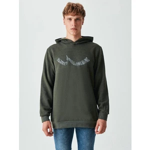 Rıgoma Erkek Kapüşonlu Baskılı Sweatshirt