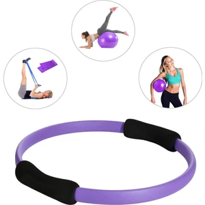 Mor Pilates Çemberi + Pilates Topu + Pilates Bandı + Denge Topu - 4 Lü Set