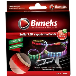 Akrilik Şeffaf Çift Taraflı Bant 10 mm x 3 Metre LED Bandı 1002400