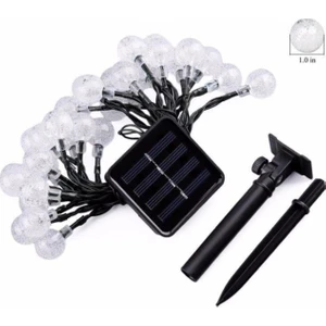 6.5 Metre 30 LED Rgb Çok Renkli Kar Tanesi Güneş Enerjili Su Geçirmez Renkli LED Lamba Bahçe Teras Balkon Ağaç Solar Aydınlatma