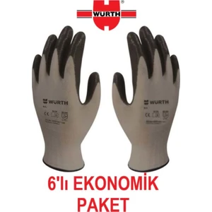 Iş Güvenliği Eldiveni Mekanikçi Siyah Nitril  No: 9-L