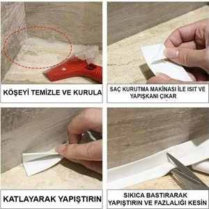 Ultra Dayanıklı Su Geçirmez Sızdırmazlık Bandı Gri Renk 38MM 5li Paket