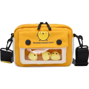 Kadın Kanvas Çanta Vahşi Messenger Çanta Öğrenci Out Çanta Sevimli Kız Omuz Çantası(Yurt Dışından)