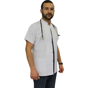 Safa Forma Hakim Yaka Erkek Doktor Önlüğü , Hemşir , Öğretmen , Lab Eczacı Laboratuvar Önlüğü , Beyaz Önlük