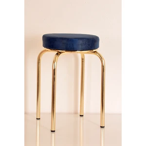 Yılmaz Masacılık 4 Adet Lacivert Luma Altın Ahtapot Tabure Mutfak Taburesi Demir Tabure