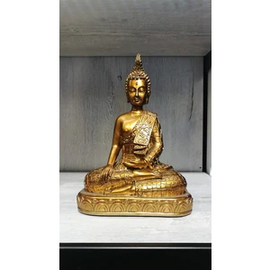 Altın Rengi Buda Heykelciği (Büyük Boy 26 Cm)