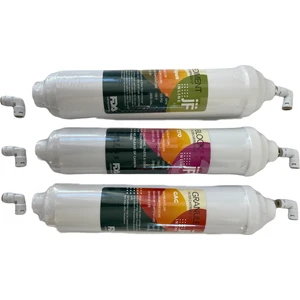 12" Inline 3'lü Su Arıtma Filtre Seti Bağlantı Aparatlı