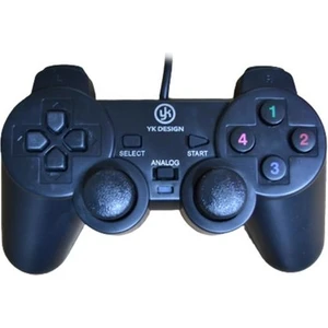 YK Design Kablolu Siyah USB Gamepad Vıbratıon / Titreşimli (Oyun Kolu)