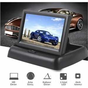 ✅geri Görüş Monitörü 4.3" Katlanabilir Ekran + Kamera