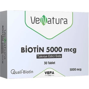 Biotin 5000 Mcg Takviye Edici Gıda 30 Tablet