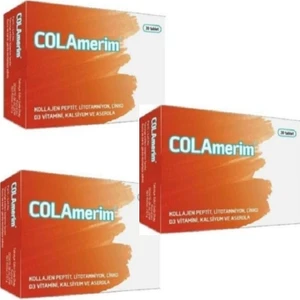 Kollajen Çinko ve Dvitamini Içeren 30 Tablet Avantaj Paketi 3 Lü