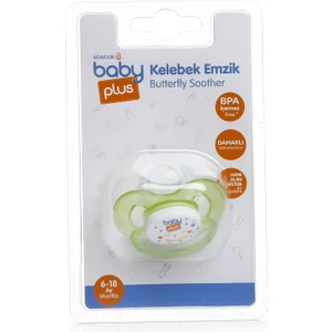 Baby Plus Tekli Damaklı Emzik Yeşil 6-18 Ay