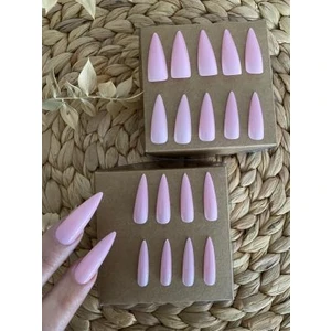 SYBELLE KOZMETİK 20 Adet Pembe  Takma Tırnak