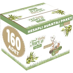 Baby Turco Bebek Bezi Doğadan Beden:6 16-25 kg Xlarge 160'LI