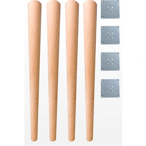 Ahşap Masa Ayağı 4'lü Set  / Uzunluk: 75 cm - Çap: 5.5 cm