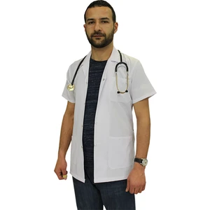Safa Forma Ceket Yaka Erkek Doktor Önlüğü , Hemşir , Öğretmen , Lab Eczacı Laboratuvar Önlüğü , Beyaz Önlük