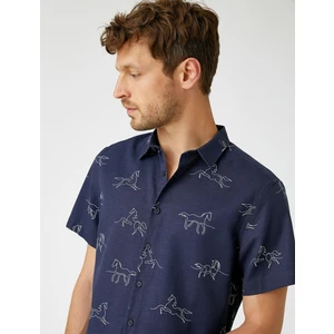 Erkek Kısa Kollu Gömlek Pamuklu