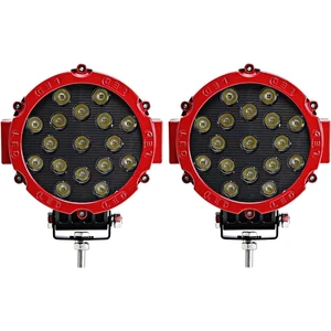 Team Car 2'li Off Road Sis Lambası 16 cm Yuvarlak 17 Led Kırmızı