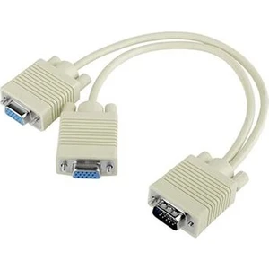VGA Çoklayıcı 1 Erkek To 2 Dişi 25CM Kablo