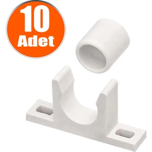 BADEM10 Mobilya Dolap Kapak Plastik Çıt Çıt Beyaz (10 Adet)