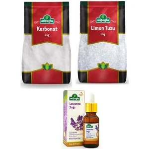 Karbonat 1 kg + Limon Tuzu 1 kg + Lavanta Yağı 20 ml 3'lü