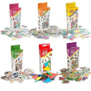 Manyetik 6 Lı Set, Harfler, Sayılar, Hayvan, Meyve, Taşıt Tangram, Eğitici Magnet