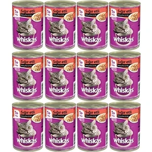 Biftekli Konserve Kedi Maması 400 gr x 12 Adet