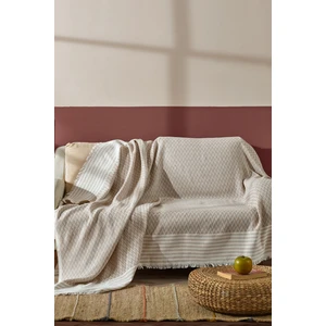 Trio Natural Keten Koltuk Örtüsü | Koltuk Şalı Bej