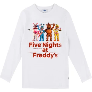 Fnaf Uzun Kollu Çocuk Tişört Beyaz