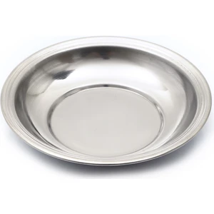 Bay Dursan Baydursan PASLANMAZ ÇELİK TABAK, METAL PARLAK YEMEK TABAĞI KALIN ÇELİK NO.1