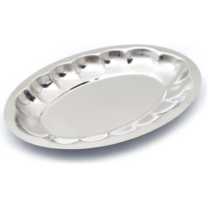 Bay Dursan BAYDURSAN PASLANMAZ ÇELİK KAYIK TABAĞI, METAL , PARLAK SALATA TABAĞI NO.1