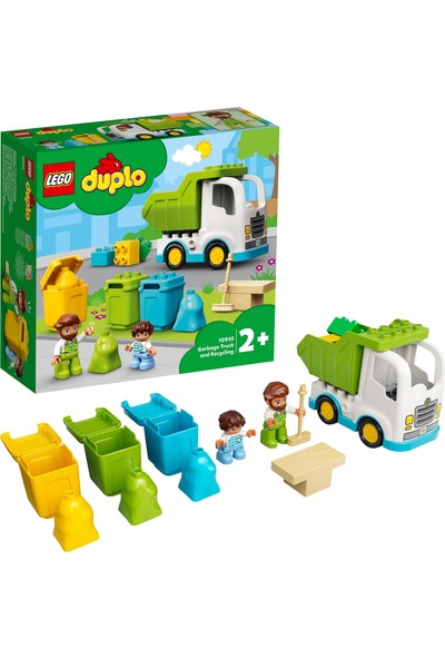 LEGO® Duplo® Kasabası Çöp Kamyonu ve Geri Dönüşüm 10945 Eğitici Yapım Oyuncağı; Çocuklar İçin Geri Dönüşüm Kamyonu (19 Parça)