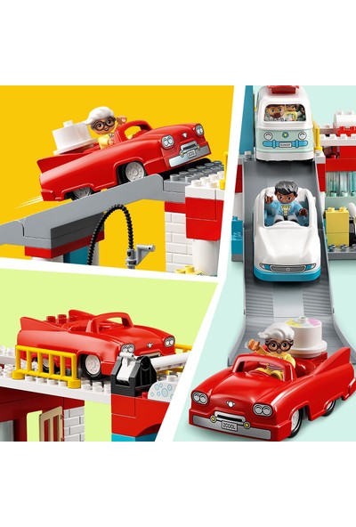 LEGO® Duplo® Otopark ve Oto Yıkama 10948 Oto Yıkama, Benzin Istasyonu ve Otopark İçeren Çocuk Yapım Oyuncağı (112 Parça)