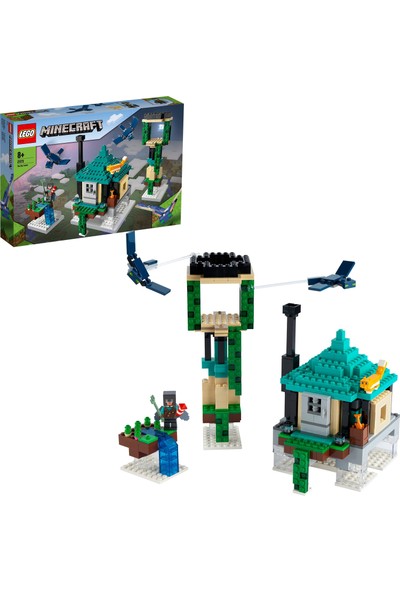 LEGO® Minecraft™ Gökyüzü Kulesi 21173 Bir Pilot, 2 Uçan Hayalet ve Bir Kedi İçeren Eğlenceli Uçan Adalar Yapım Seti (565 Parça)